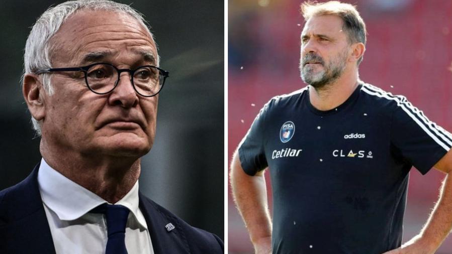 La sfida di Pasquetta all'Arena: a sinistra il tecnico del Cagliari, Claudio Ranieri, a destra il mister nerazzurro, Luca D'Angelo