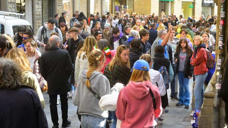 Turisti in centro a Firenze