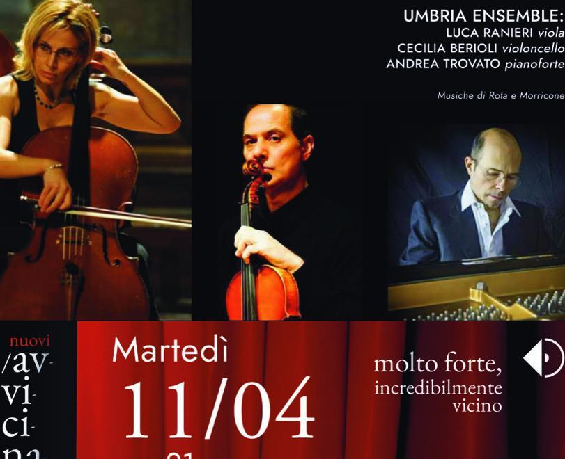 “Fellini and Friends” al Bismantova proposto dal Trio di Umbria Ensemble