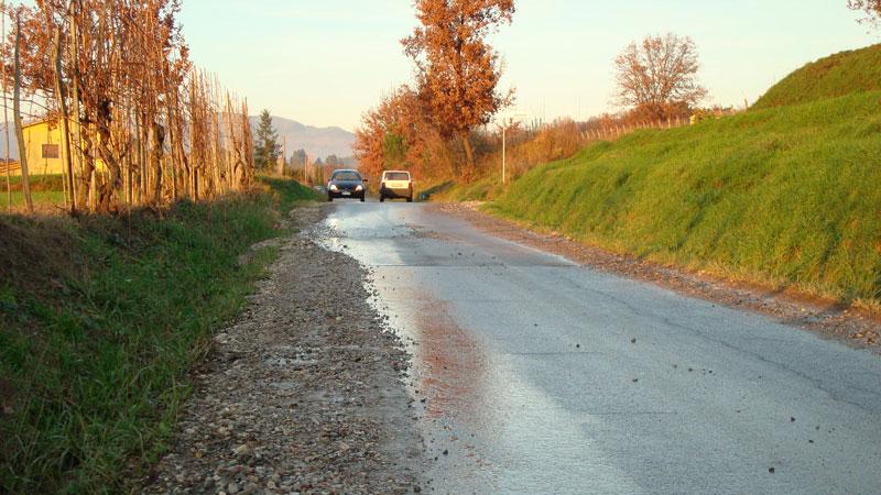 
	Via Pollinelle la strada di campagna tra Porcari e Montecarlo dove &egrave; avvenuta l'aggressione

