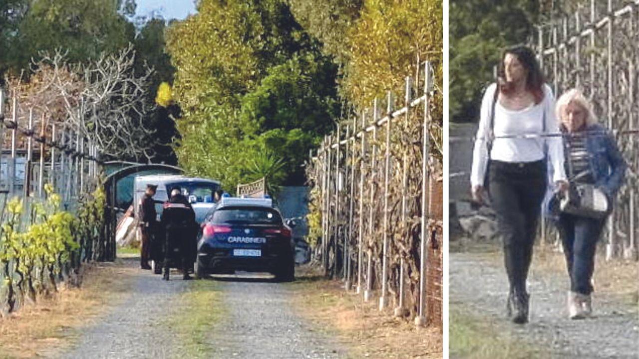 A sinistra il podere dove è avvenuto il delitto e di fianco Rosalba Fedele insieme alla figlia Alessandra (foto Falorni/Silvi)
