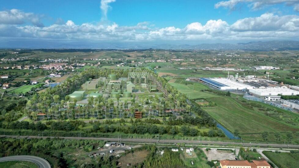 Il rendering del gassificatore del Tarrafino