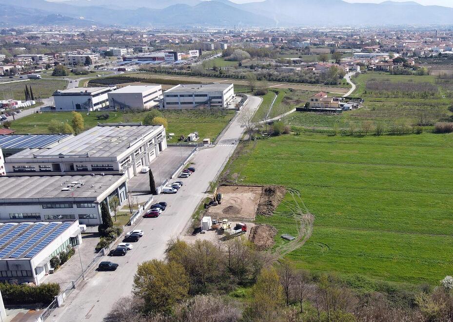 L’area dove sorgerà il polo logistico