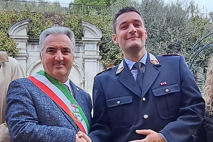 
	Il sindaco Sergio Di Maio e il comandante della Municipale Daniele Nocchi

