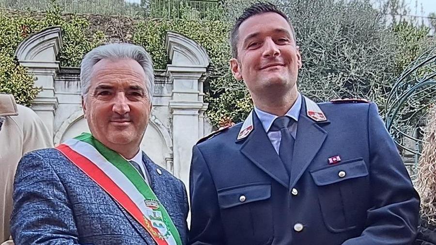 Il sindaco Sergio Di Maio e il comandante della Municipale Daniele Nocchi