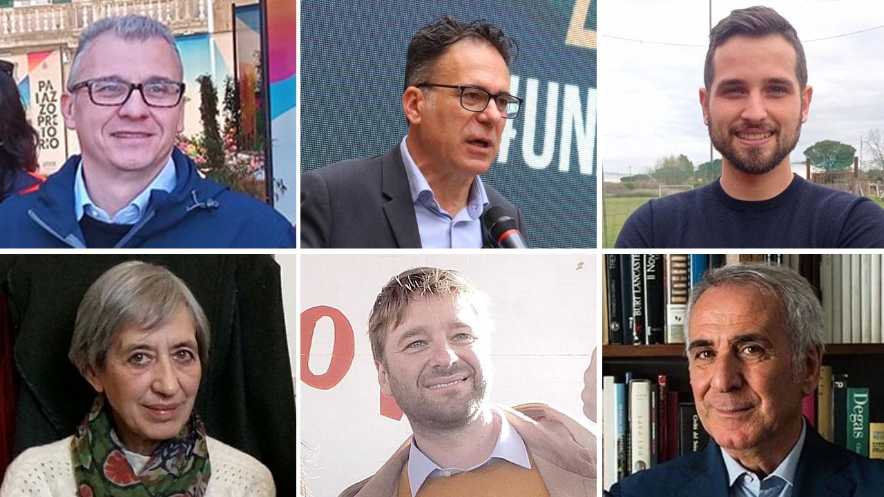 Da sinstra in alto: Ciccio Auletta, Michele Conti, Alexandre Dei, Rita Mariotti, Paolo Martinelli, Edoardo Polacco