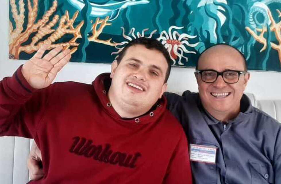 Roberto Coccoluto insieme al figlio Manuele