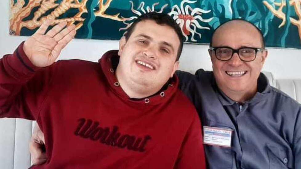 Roberto Coccoluto insieme al figlio Manuele