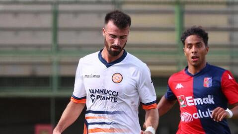 L’attaccante arancione Riccardo Barbuti (foto Nucci)