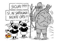 La vignetta di Gef: in Sardegna niente orsi
