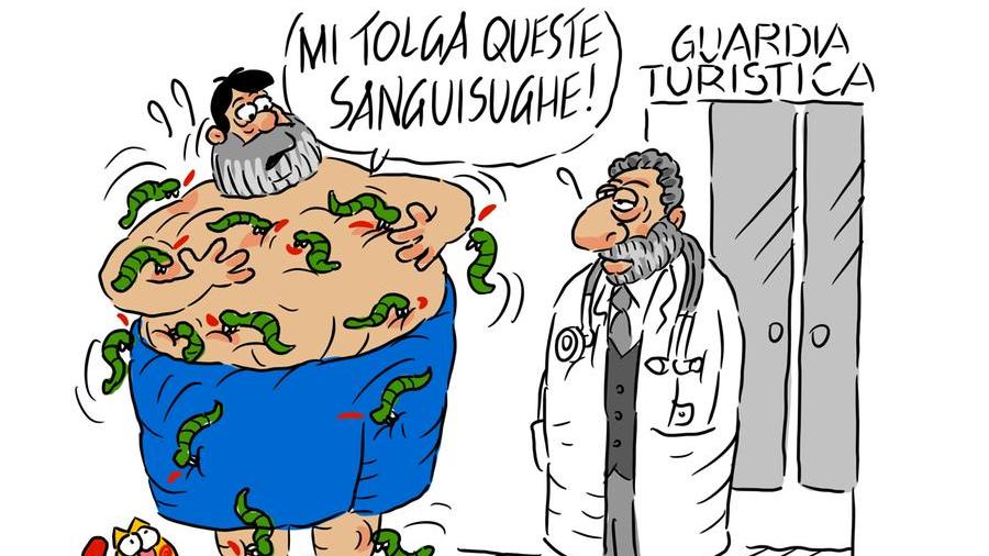La vignetta di Gef: guardie turistiche, mancano i medici per coprire tutte le sedi