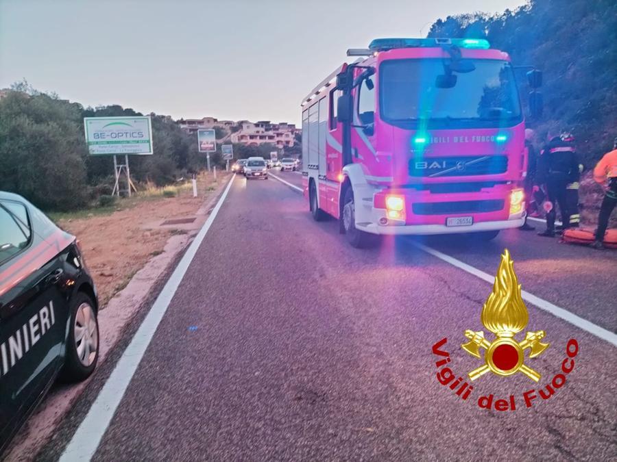 Esce di strada con la moto sulla Abbiadori-Porto Cervo: in ospedale con l’elisoccorso