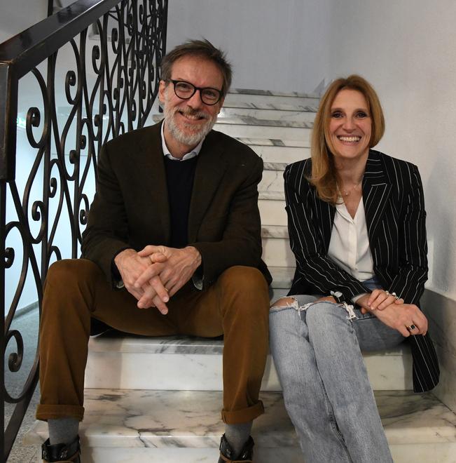 Alessandro Biggio e Chiara Gatti alla presentazione del progetto (foto Massimo Locci)