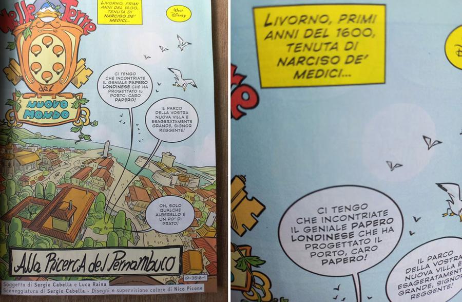 La Livorno del 1600 raccontata su Topolino: la Fortezza Vecchia, il Fanale e il porto...