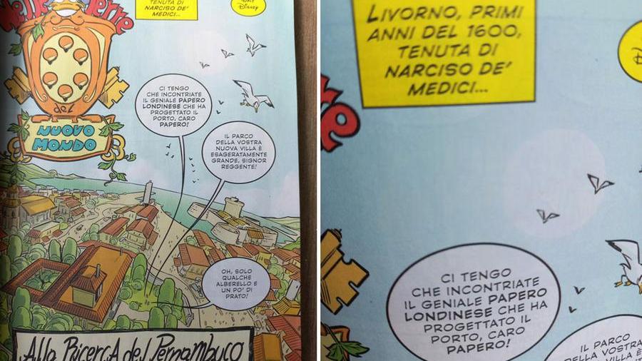 La Livorno del 1600 raccontata su Topolino: la Fortezza Vecchia, il Fanale e il porto...