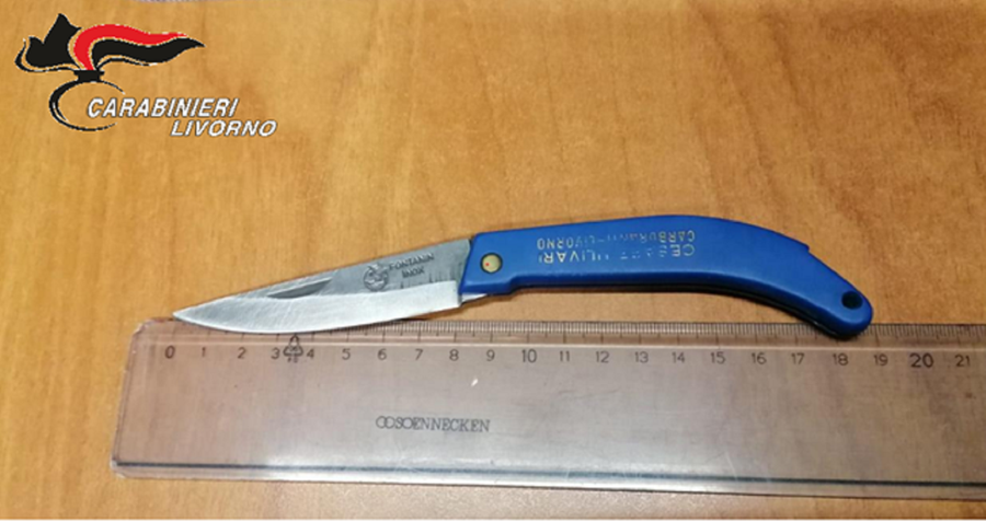 
	Il coltello sequestrato

