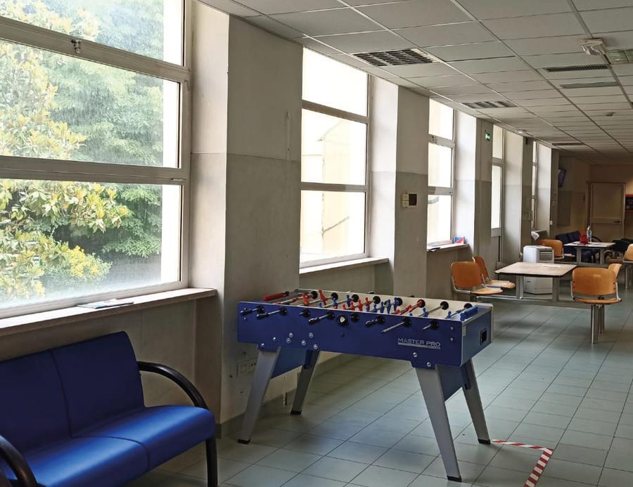 
	L'interno dell'unit&agrave; psichiatrica del Santa Chiara

