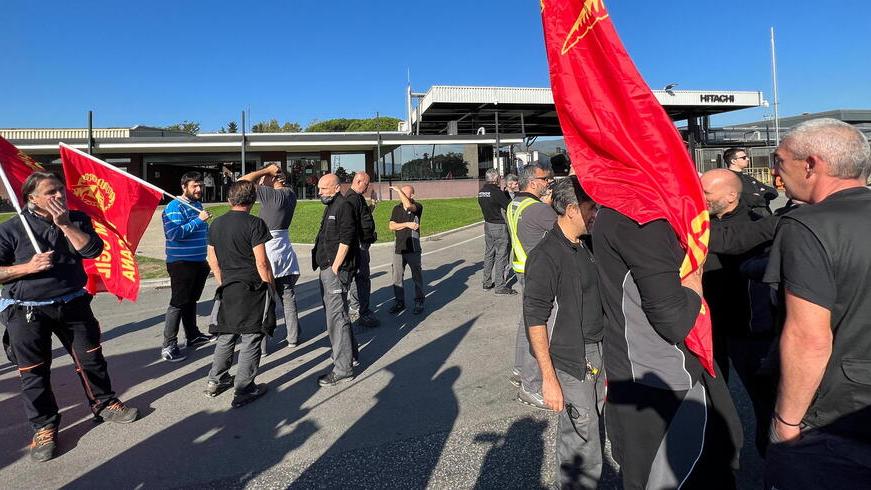 Una manifestazione all’Hitachi