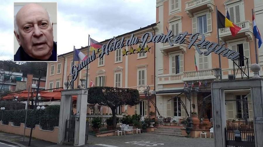 Fanuele nel riquadro e l'Hotel Regina