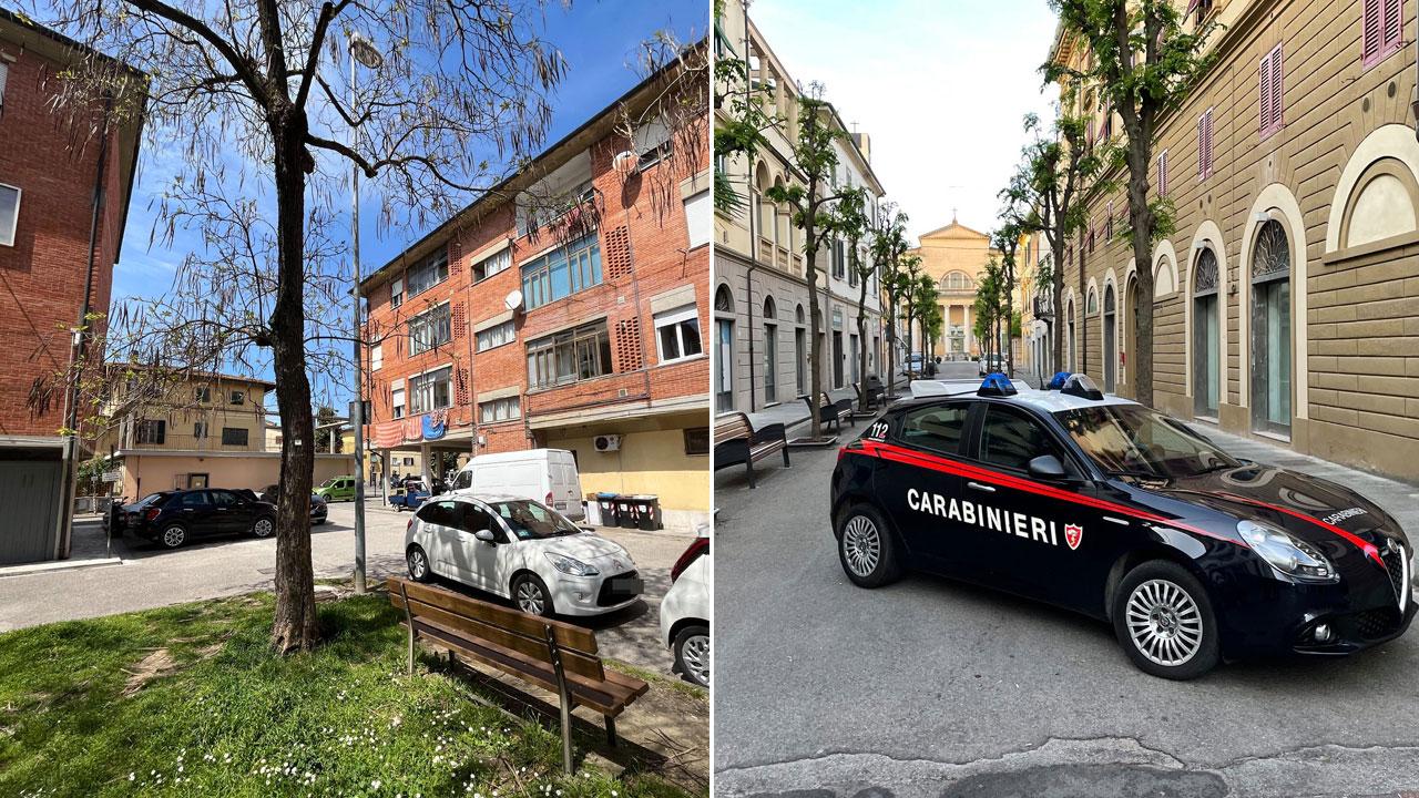 Nella foto a sinistra di Franco Silvi l’area in zona viale Italia dove è avvenuta la lite del 25 giugno al termine della quale un 30enne sparò ad alcuni coetanei con una pistola colpendo per errore un 25enne di passaggio