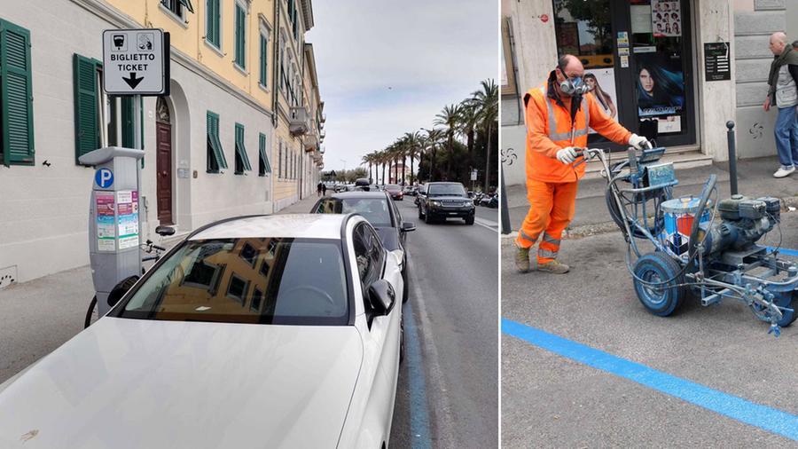 Parcheggi sul viale Italia, altro cambio: ora spunta il bianco e blu. Le ipotesi del Comune
