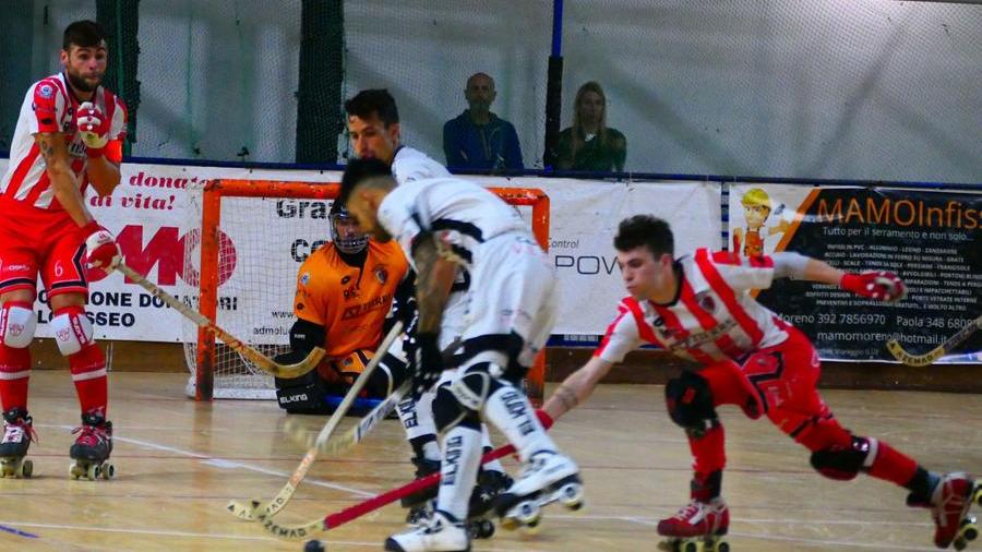 Un’azione di gioco della partita tra Cgc e Monza (Foto Roberto Paglianti)