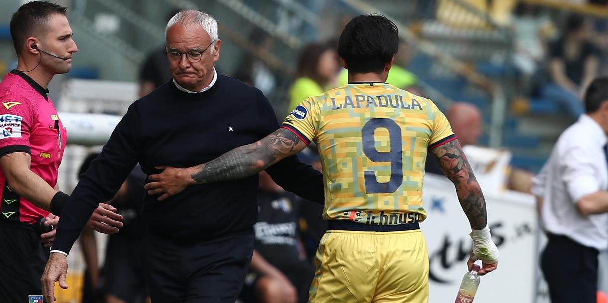 Claudio Ranieri e Gianluca Lapadula a Parma