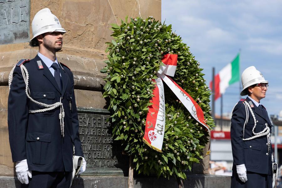 
	Una cerimonia della Liberazione in piazza dell&rsquo;Unit&agrave;


