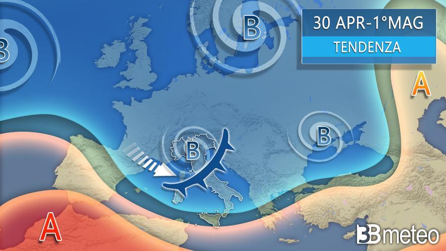Arriva l’anticiclone africano con i suoi 30°C ma 1 maggio sotto la pioggia
