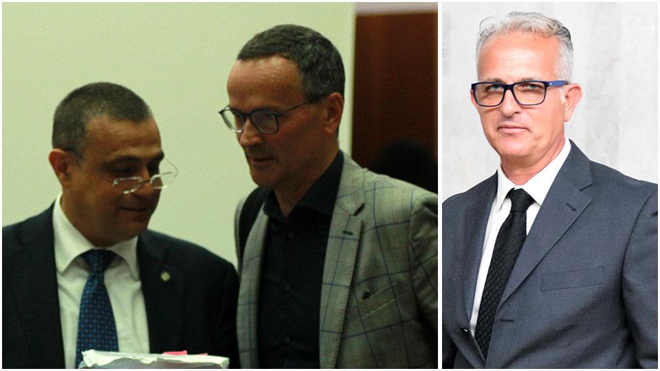 I consulenti della difesa, Paride Minervini e Marco Di Paolo, e Alessandro Boccagna l’imputato