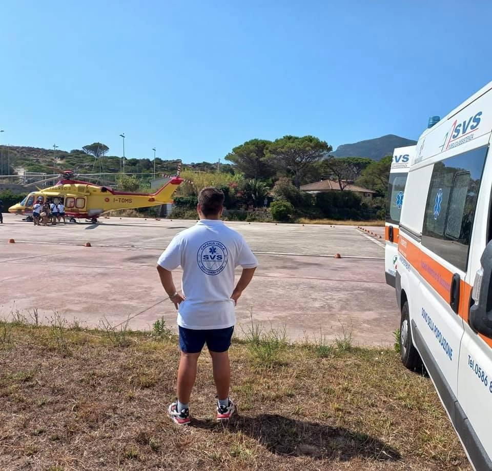 Soccorsa In Elicottero Dopo La Caduta Per Le Strade Di Capraia Il Tirreno