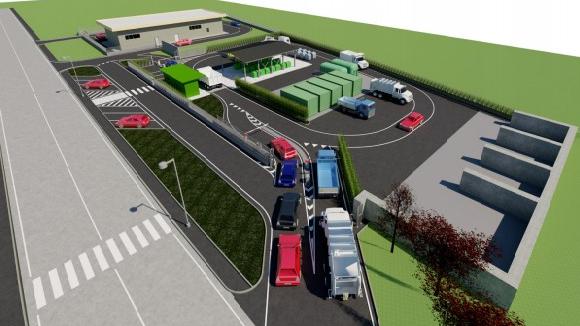 ll rendering del nuovo polo ambientale che sarà realizzato a Pontedera