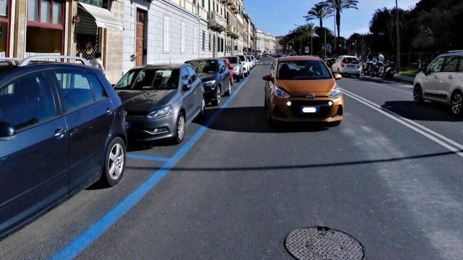 Un tratto del viale Italia