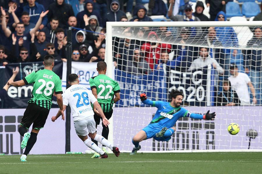 
	Il gol di Nicol&ograve; Cambiaghi all'11' che ha portato in vantaggio l'Empoli

