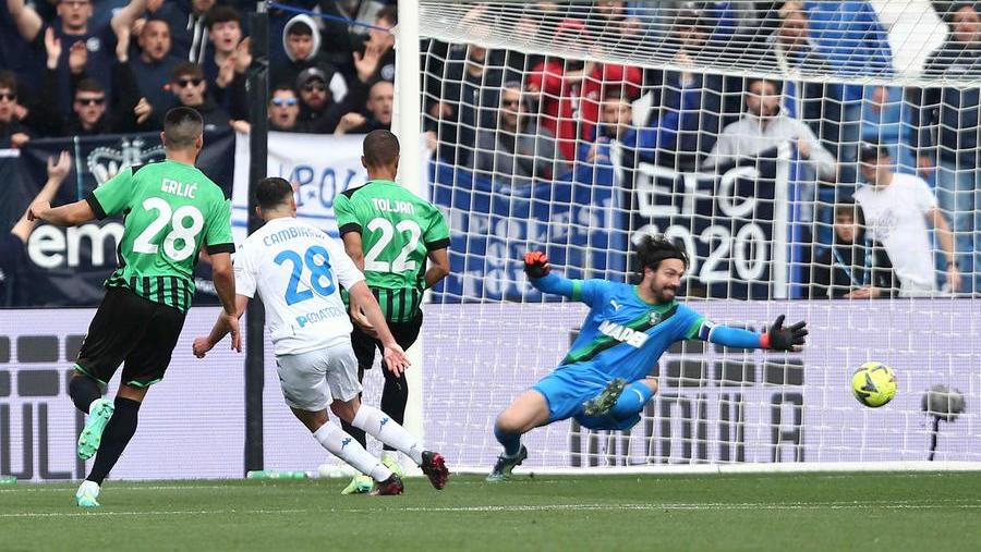 Il gol di Nicolò Cambiaghi all'11' che ha portato in vantaggio l'Empoli