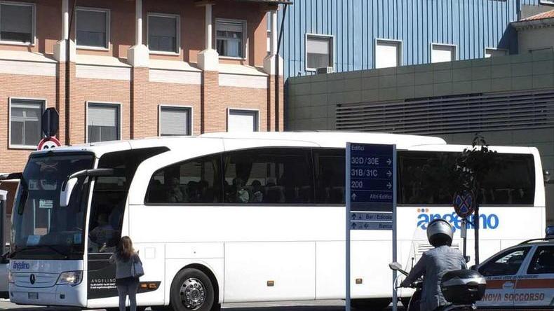 Ospedale di Cisanello come navetta un bus gran turismo