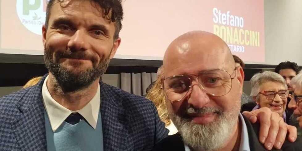 Bonaccini a Prato ospite di Biffoni: «Una corrente? Non lo so, vediamo»