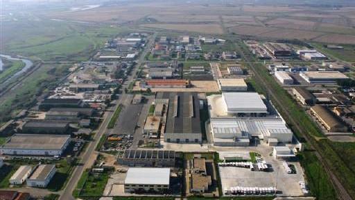Una veduta dell'area della zona industriale di Oristano