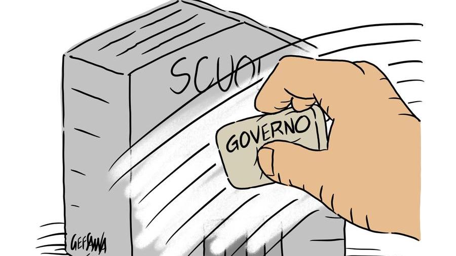 La vignetta di Gef: ancora tagli sulla scuola, la Regione contro il Governo