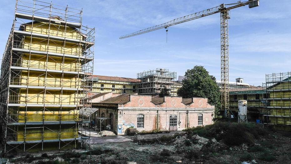 La veduta di una parte del complesso della ex Manifattura