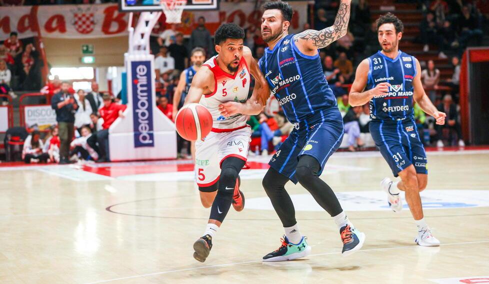 Zach Copeland nella gara contro Treviglio