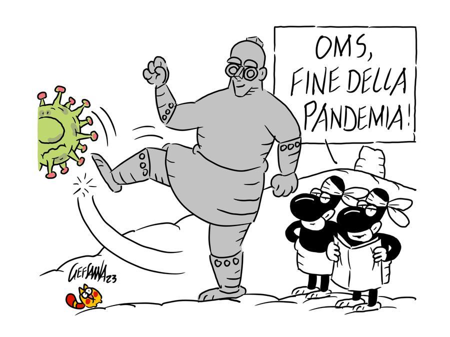 La vignetta di Gef: l’Oms dichiara finita la pandemia