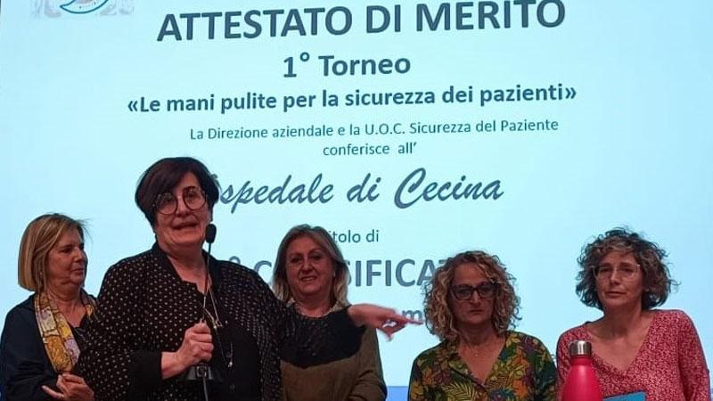 Igiene delle mani, ai sanitari di Cecina il premio dell’Asl