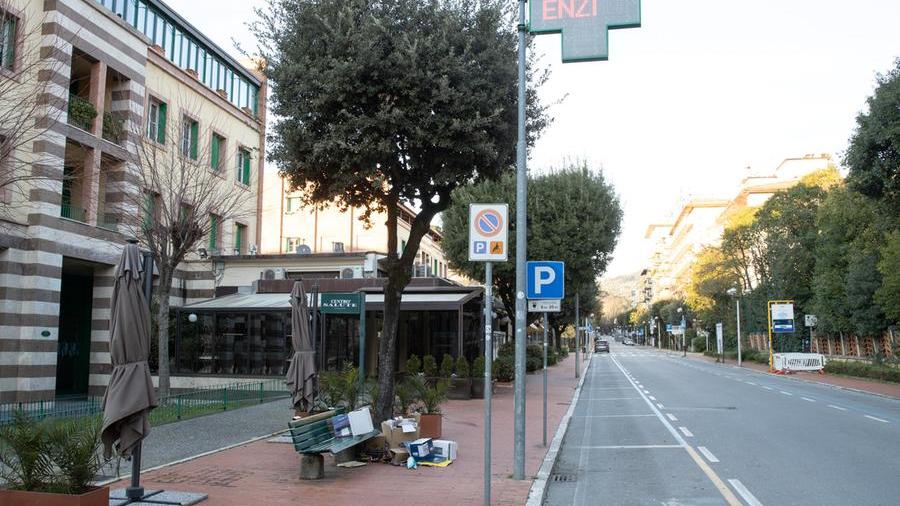 Viale IV Novembre a Montecatini