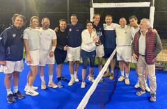 
	I giornalisti e i tesserati del Tc Prato che si sono sfidati a padel

