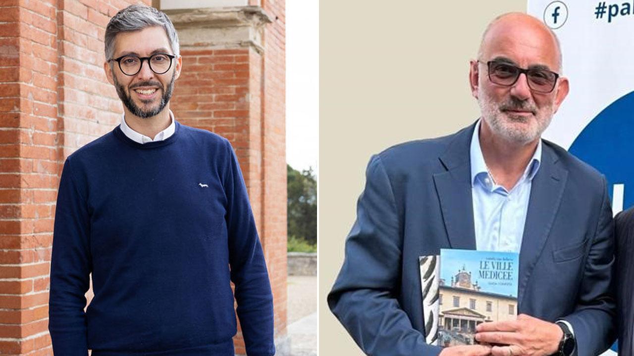 ll sindaco uscente Francesco Puggelli che punta al secondo mandato, nella foto a destra Riccardo Palandri sostenuto dal centrodestra