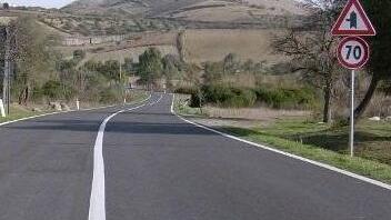 Una veduta della nuova 429 dopo il rifacimento dell’asfalto e della segnaletica
