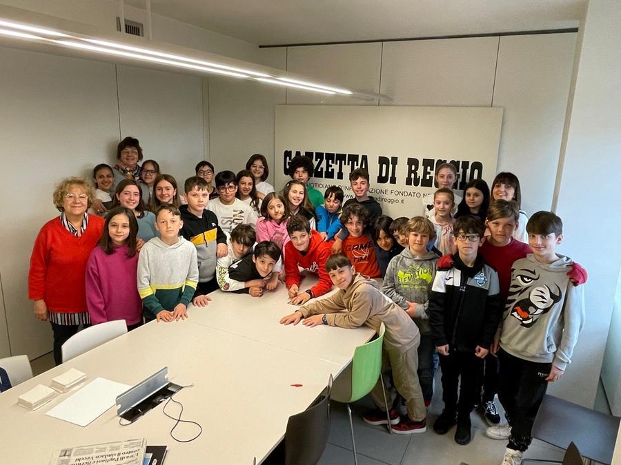 Gli studenti di Rivalta a lezione in Gazzetta