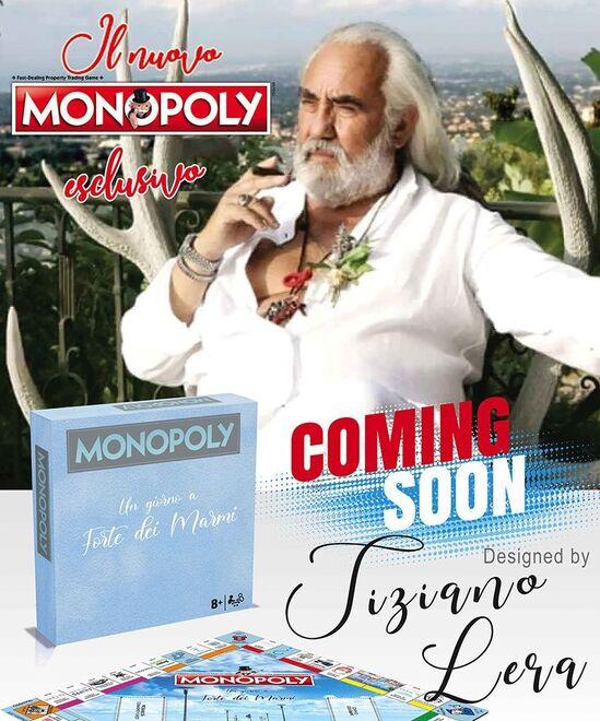 L’immagine del Monopoly Forte dei Marmi 2024 che sarà firmato da Tiziano Lera