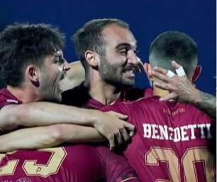 
	Esultanza granata nella sfida playoff contro il Rimini (Franco Silvi)

